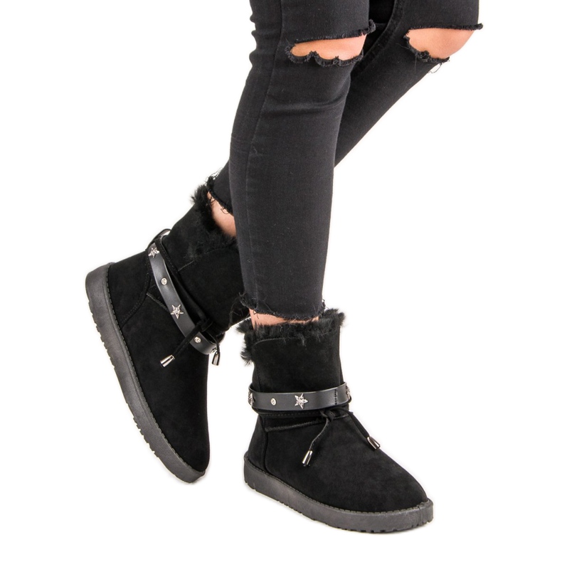 Dekorerad Mukluki svart 1