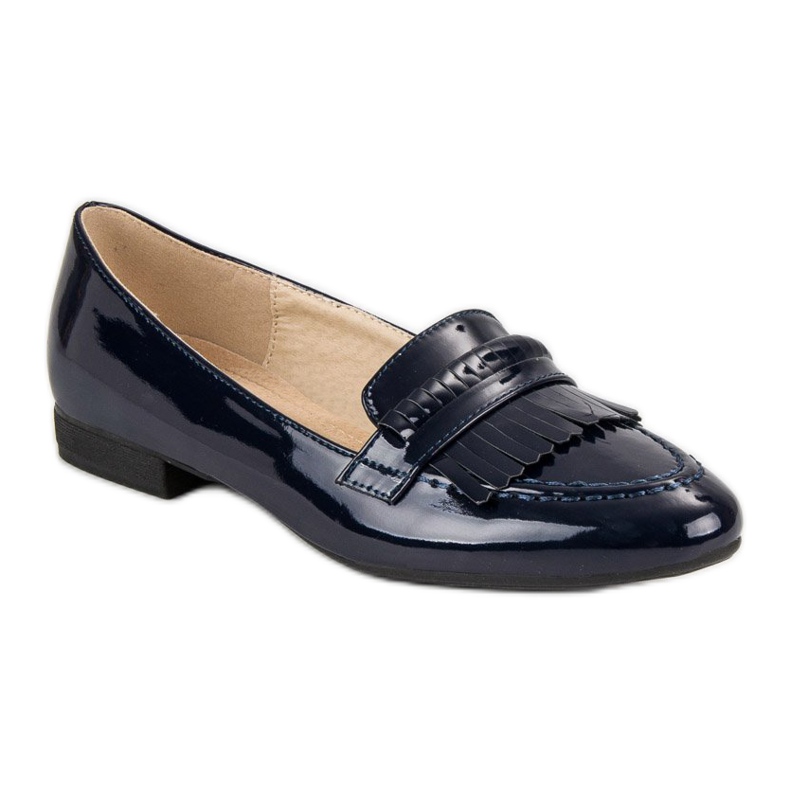 Lackerade mockasiner blå 1