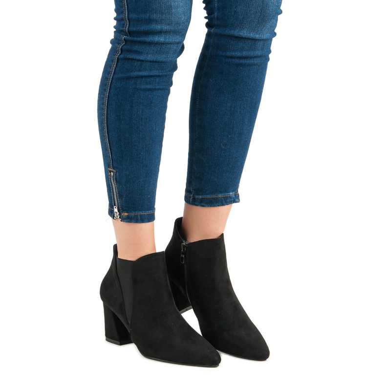 Belle Women Mocka stövlar på stolpen svart 1