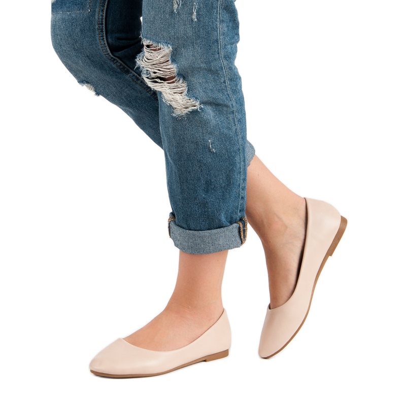 Bekväma ballerinor brun mångfärgad 2