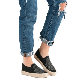 J. Star Slipons Med Kristaller svart 1