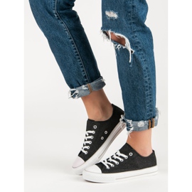 Glitter sneakers svart 1
