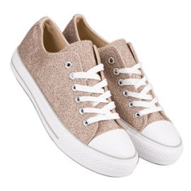 Glitter sneakers gul 2