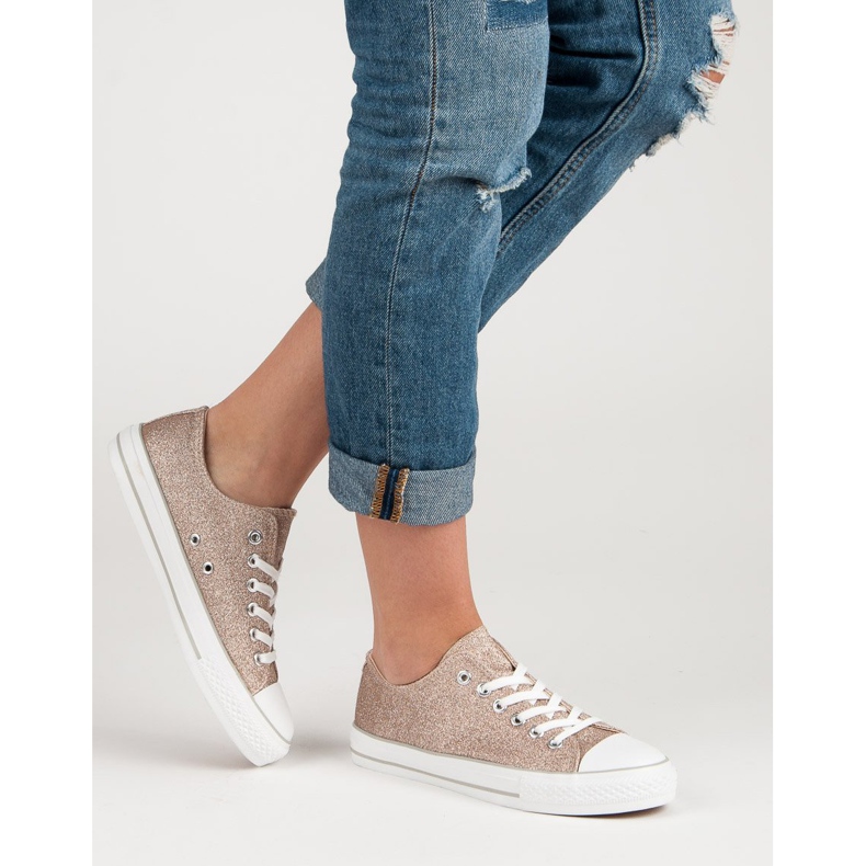 Glitter sneakers gul 1