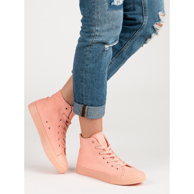 Höga sneakers rosa 1