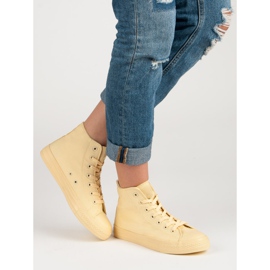 Höga sneakers gul 1