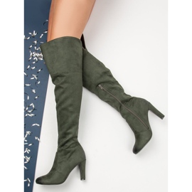 VINCEZA högklackade stövlar grön 2
