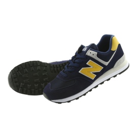 New Balance ML574SMB PIGMENT MED Mässing gul marinblå 4