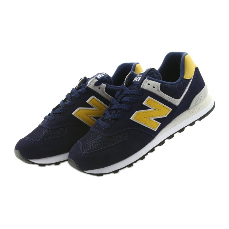 New Balance ML574SMB PIGMENT MED Mässing gul marinblå 3