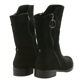 M.Daszyński Svarta mocka stövlar SA130 5