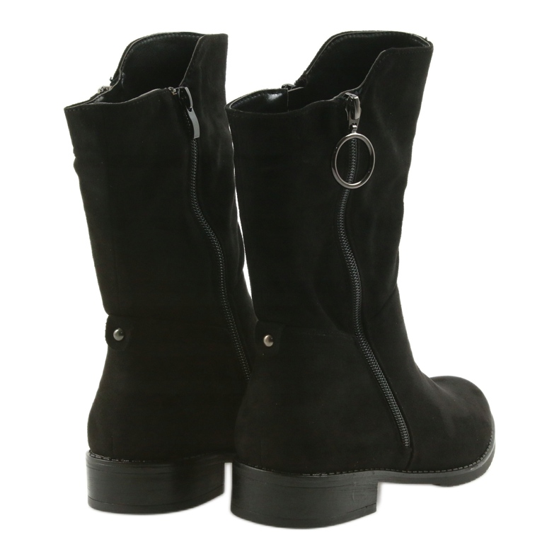 M.Daszyński Svarta mocka stövlar SA130 5