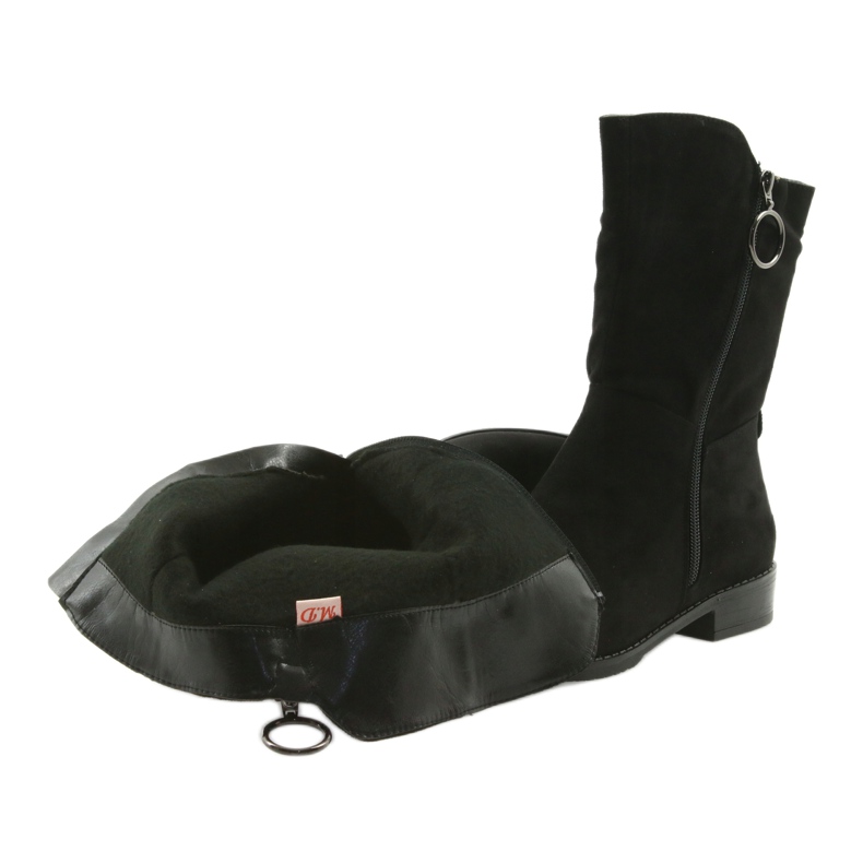 M.Daszyński Svarta mocka stövlar SA130 4