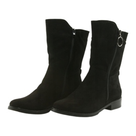 M.Daszyński Svarta mocka stövlar SA130 3