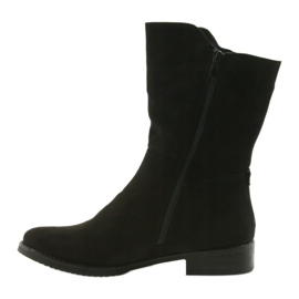 M.Daszyński Svarta mocka stövlar SA130 2