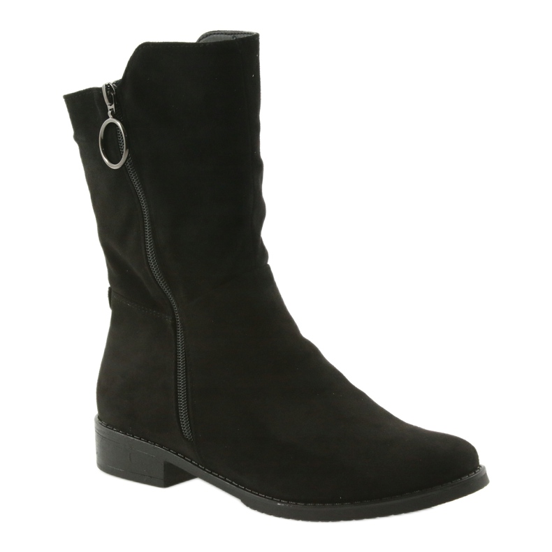 M.Daszyński Svarta mocka stövlar SA130 1