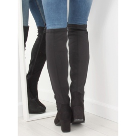 Svarta högklackade stövlar 0-278 Svart 2