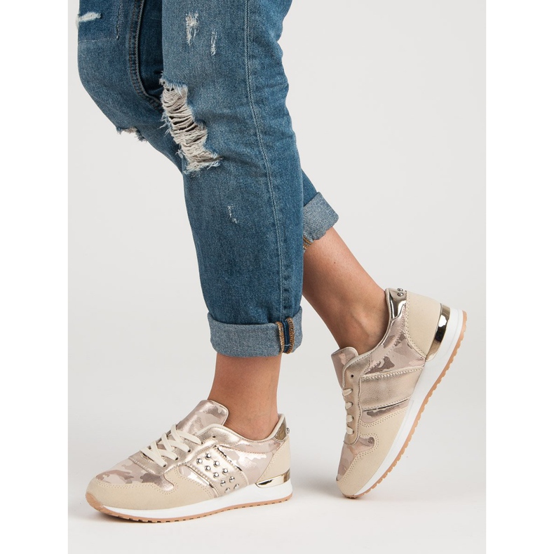 Trendiga sportskor gul rosa 2