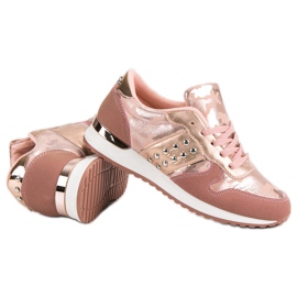 Trendiga sportskor gul rosa 1