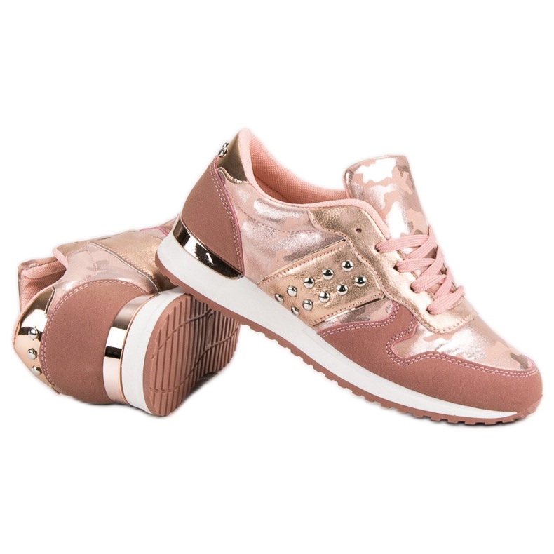 Trendiga sportskor gul rosa 1