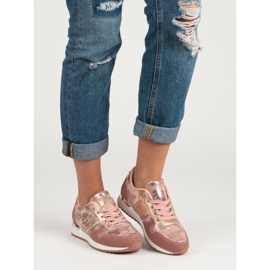 Trendiga sportskor gul rosa 2