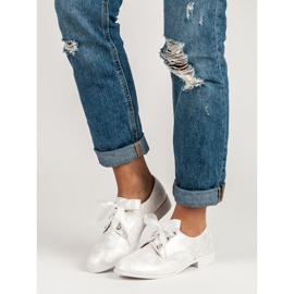 Juliet Knutna brogues vit grå 1