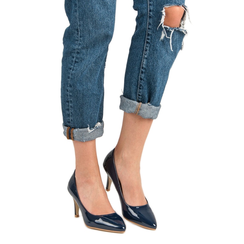 VINCEZA marinblå pumpar 2