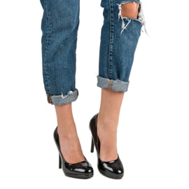 Seastar Sexiga lackerade höga klackar svart 2