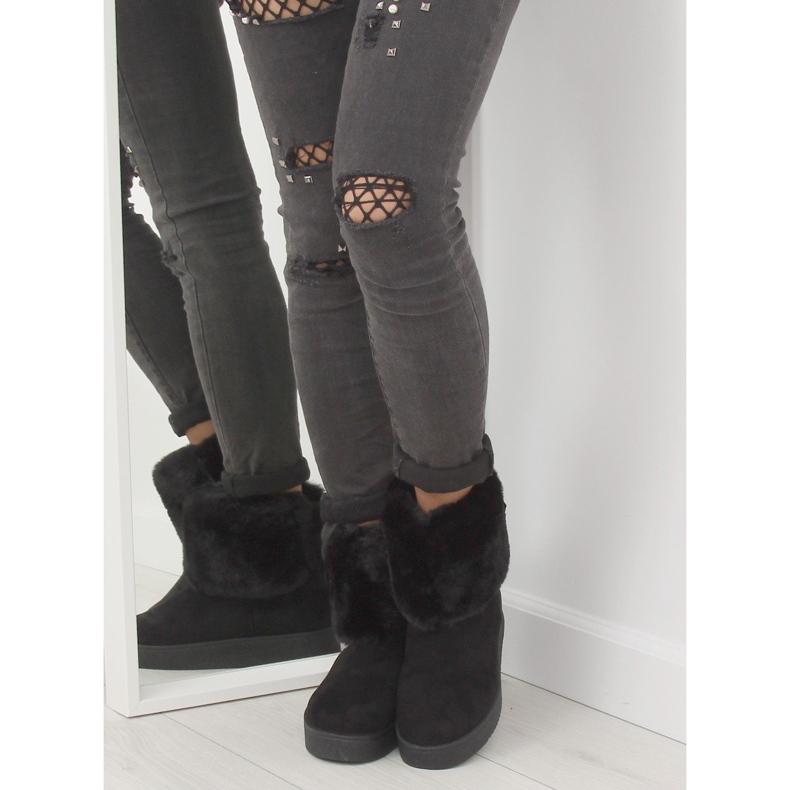 LV58 Svarta damskor för snö 1