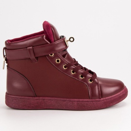 Burgundy sneakers röd 1
