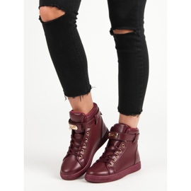 Burgundy sneakers röd 2