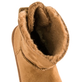 Kamel Mukluki med en rosett brun 2