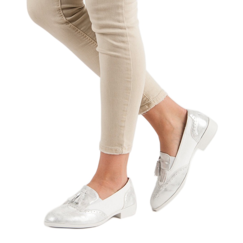 Tina&Co Loafers med fransar grå 2