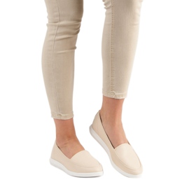 Beige loafers rosa 1