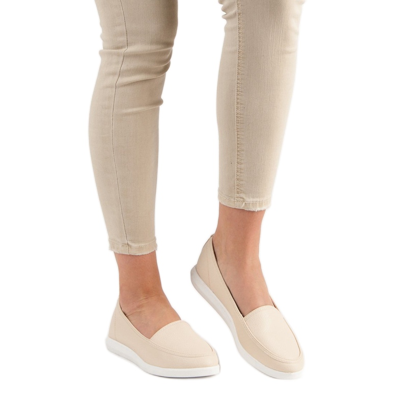 Beige loafers rosa 1