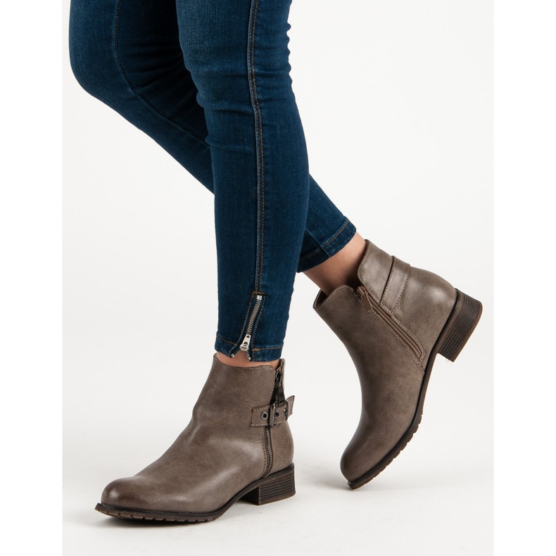 Super Mode Flat Heel stövlar brun 1