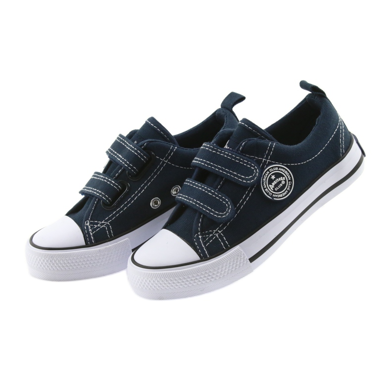 American Club Amerikanska sneakers barnskor sneakers vit marinblå 3