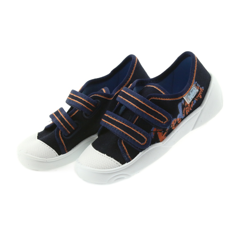 Befado barnskor sneakers tofflor 907P094 marinblå orange vit 4