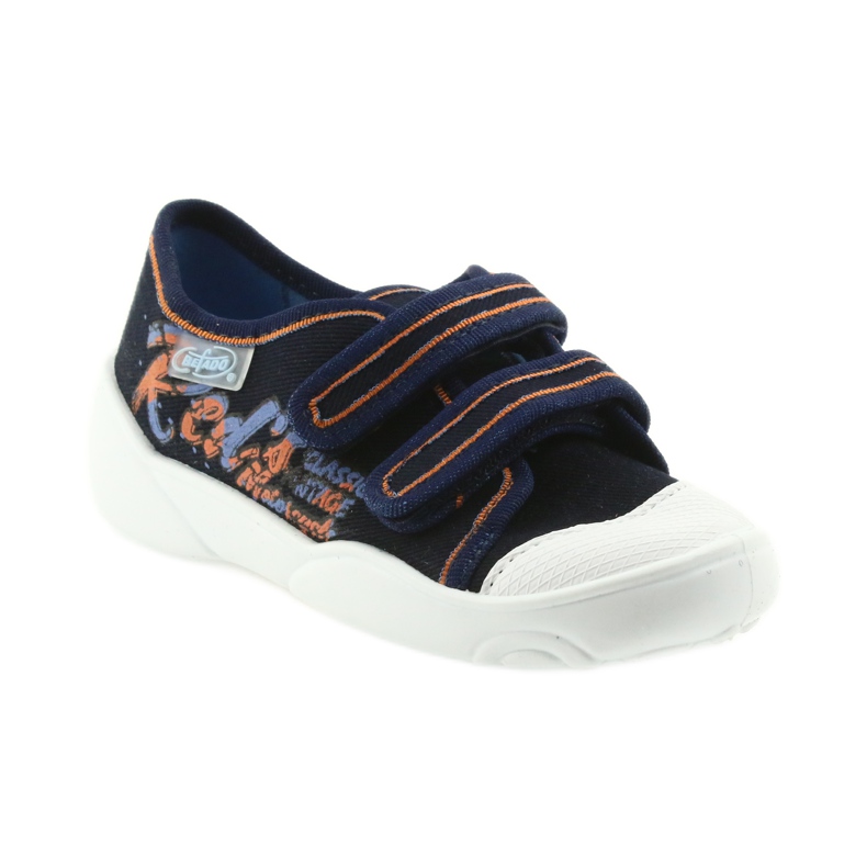 Befado barnskor sneakers tofflor 907P094 marinblå orange vit 2
