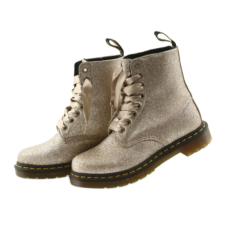Dr. Martens 1460 PASCAL GLITTER PALE GOLD gyllene 3