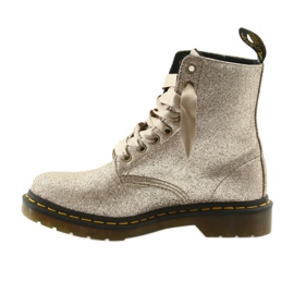Dr. Martens 1460 PASCAL GLITTER PALE GOLD gyllene 2