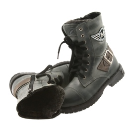 Grå Zarro 933 grå stövlar för barn mångfärgad 4