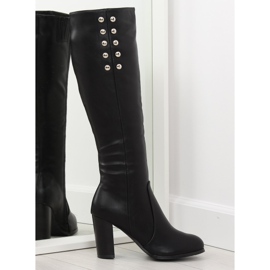 Svarta höga klackar 7330-PA Svart 2