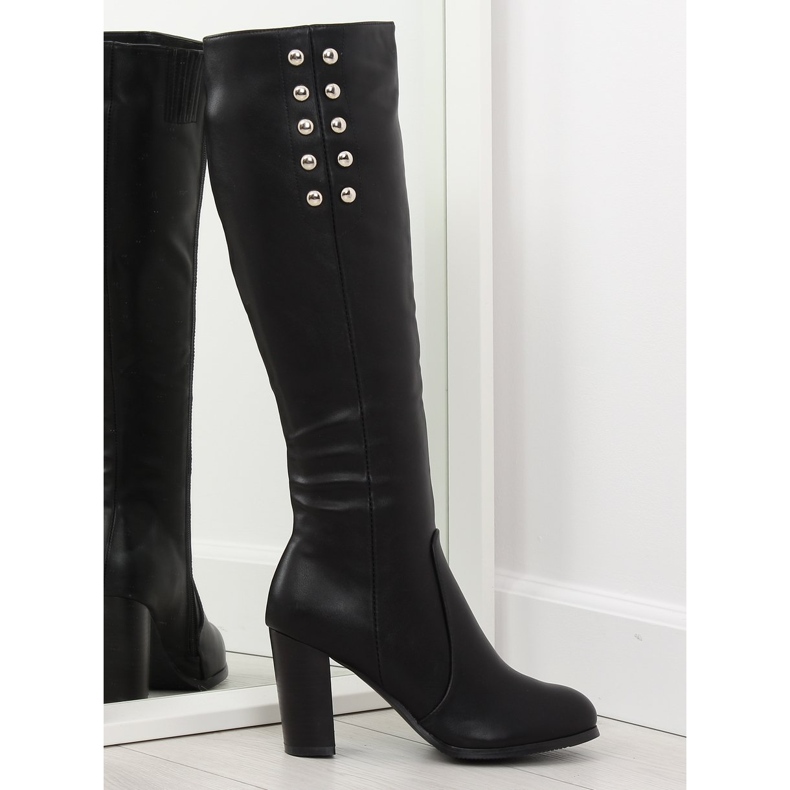 Svarta höga klackar 7330-PA Svart 2