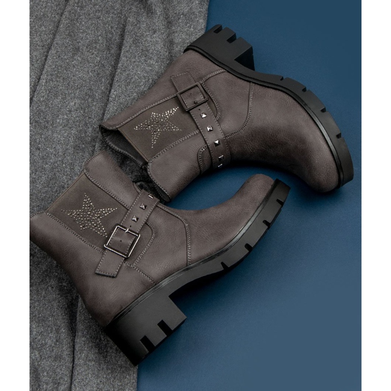 Groto Gogo Rock stövlar på plattformen grå 2