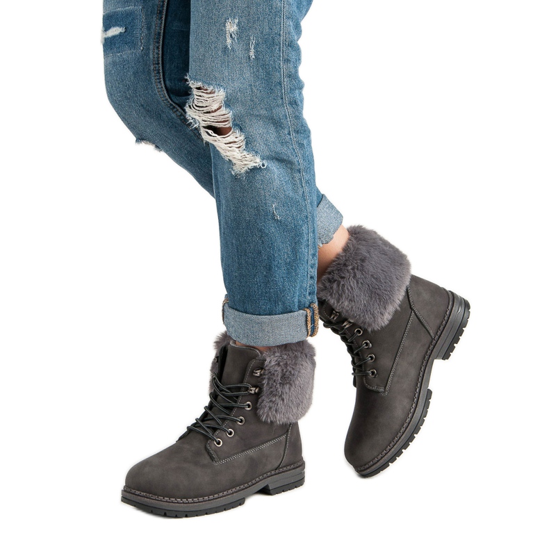 SDS Grå fällare med päls 2