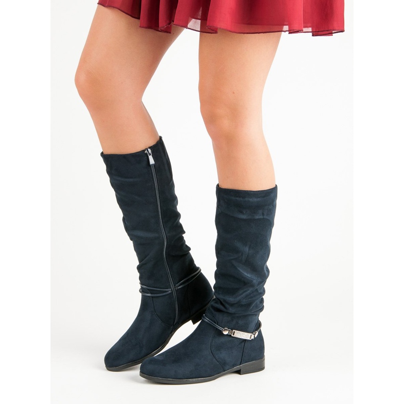 SDS Marinblå knähöga stövlar 1