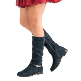 SDS Marinblå knähöga stövlar 2