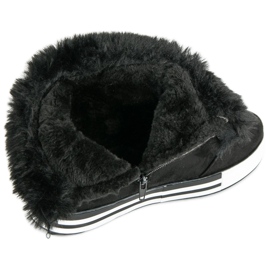 Ideal Shoes Isolerade höga sneakers svart 1