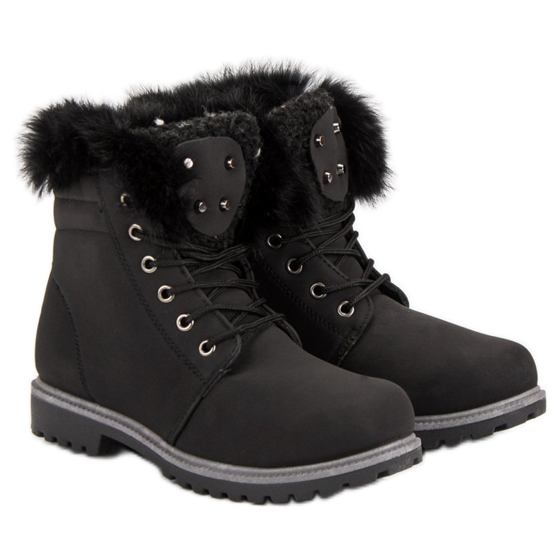 Queentina Svarta fällare med päls 1