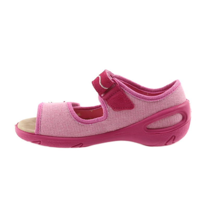Befado barnskor sandaler en läderinsats 433X032 rosa grå 2